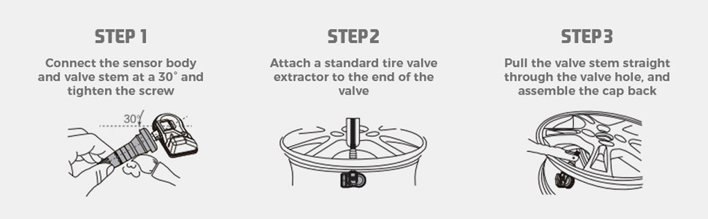 how to install tpms sensor in the tyre?