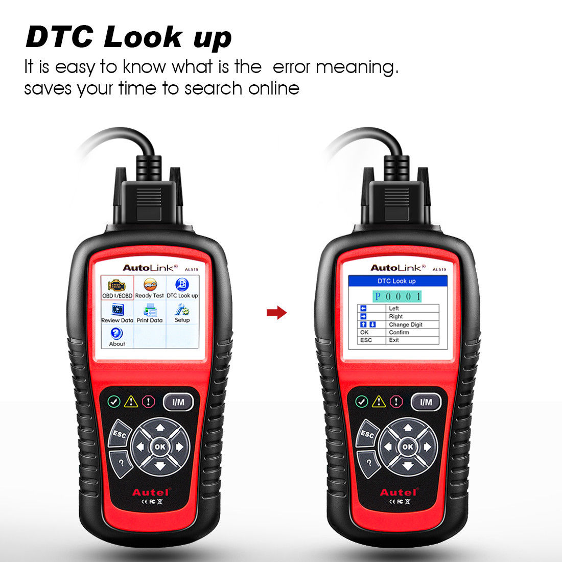 autel al519 dtc look up