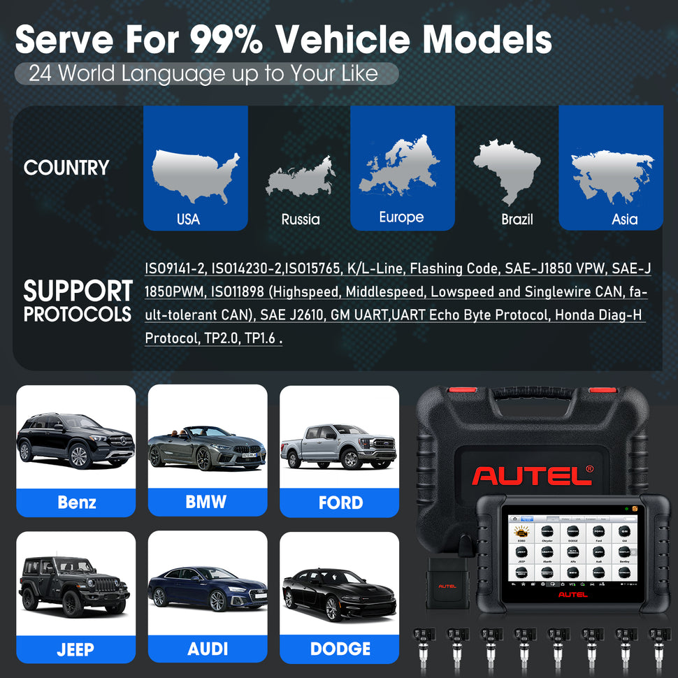 Autel Maxitpms ts608 can cover over 99% vehicle on the market for diagnostic