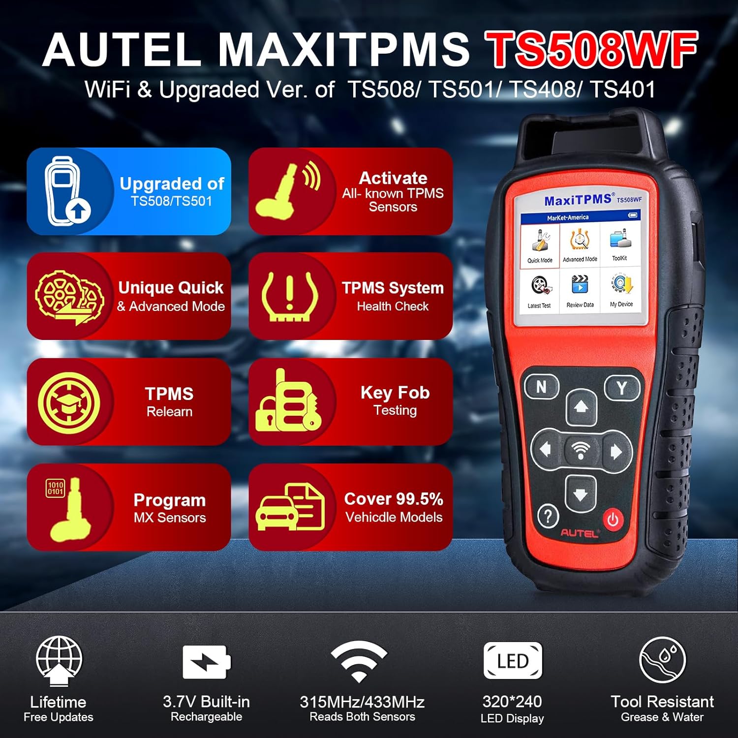 Autel TS508WF Tools