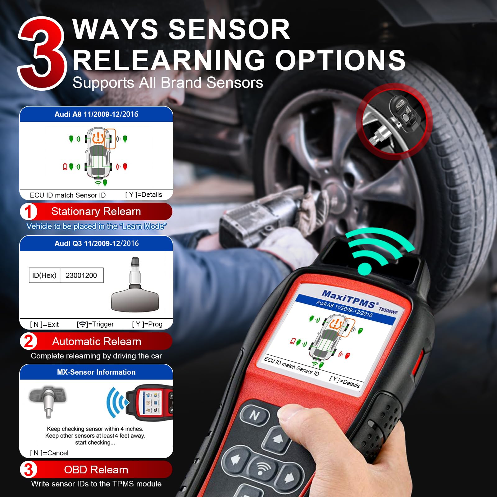 TS508WF TPMS Tools MX-Sensor Relearn