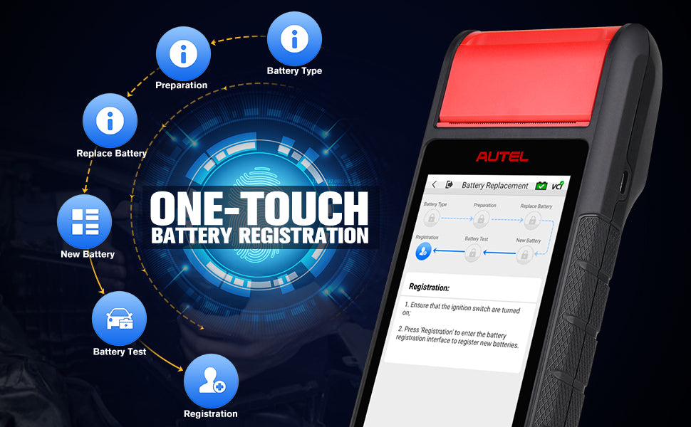 Autel BT608 for One Touch Battery Replacement / Registration