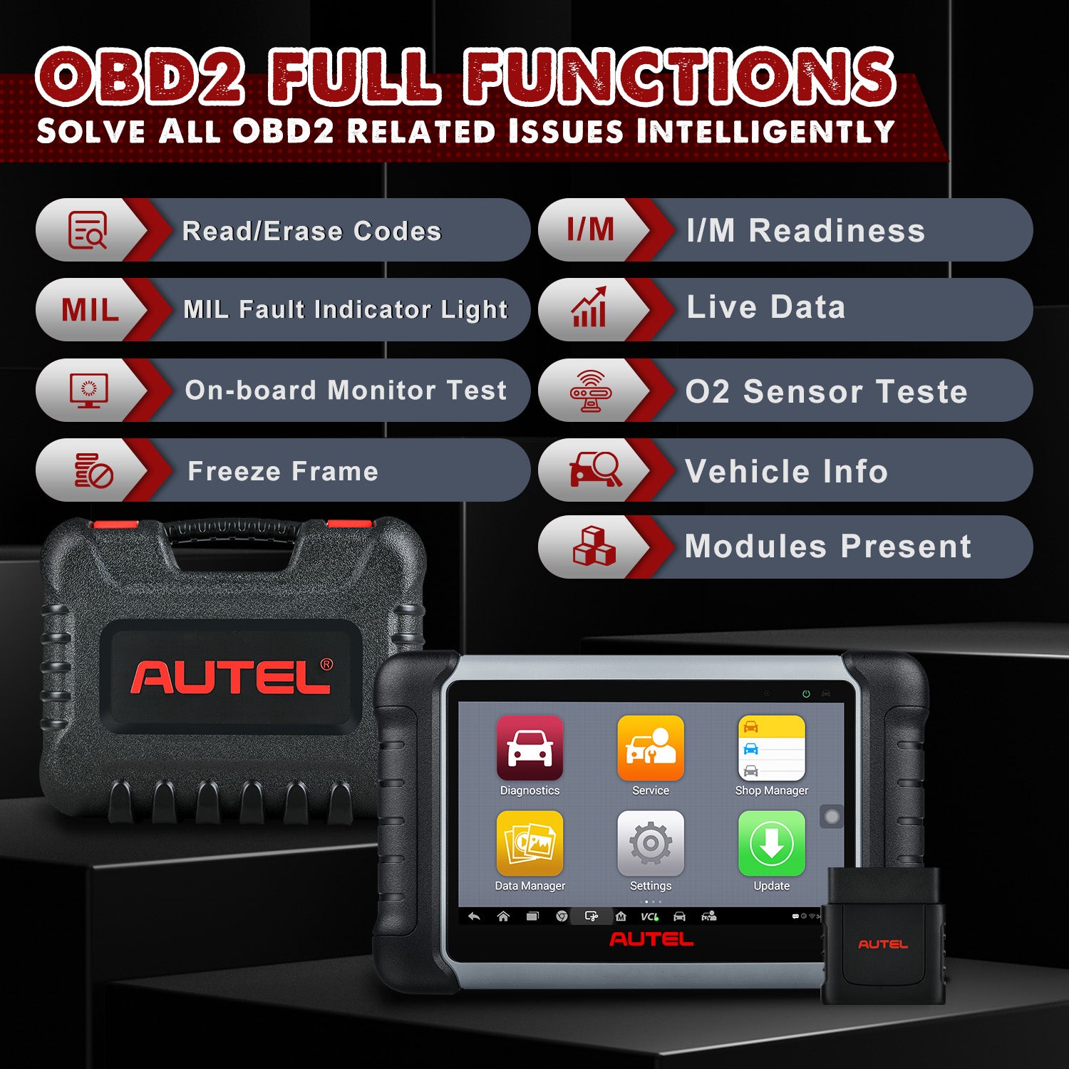 2024 Autel MK808BT PRO (Autel MK808Z-BT) With Free Autel MaxiVideo MV108  Support FCA AutoAuth