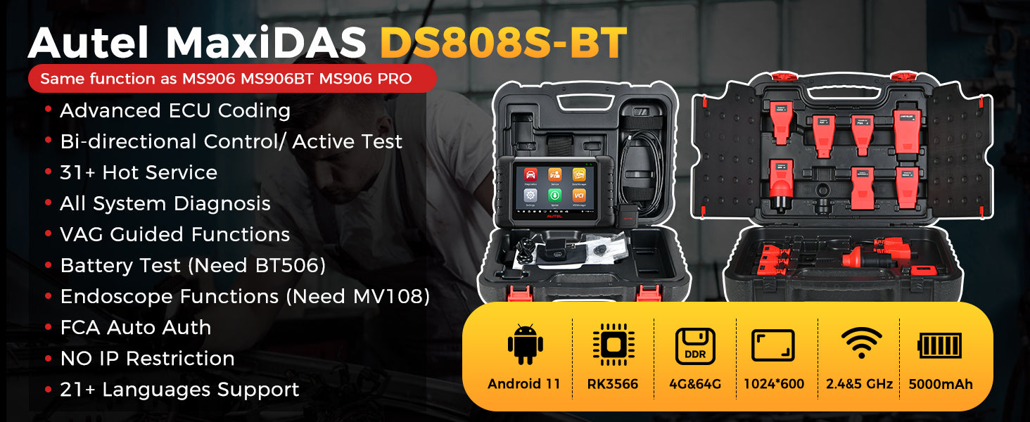 Autel MaxiDAS DS808S-BT KIT Full System Diagnostic Scanner