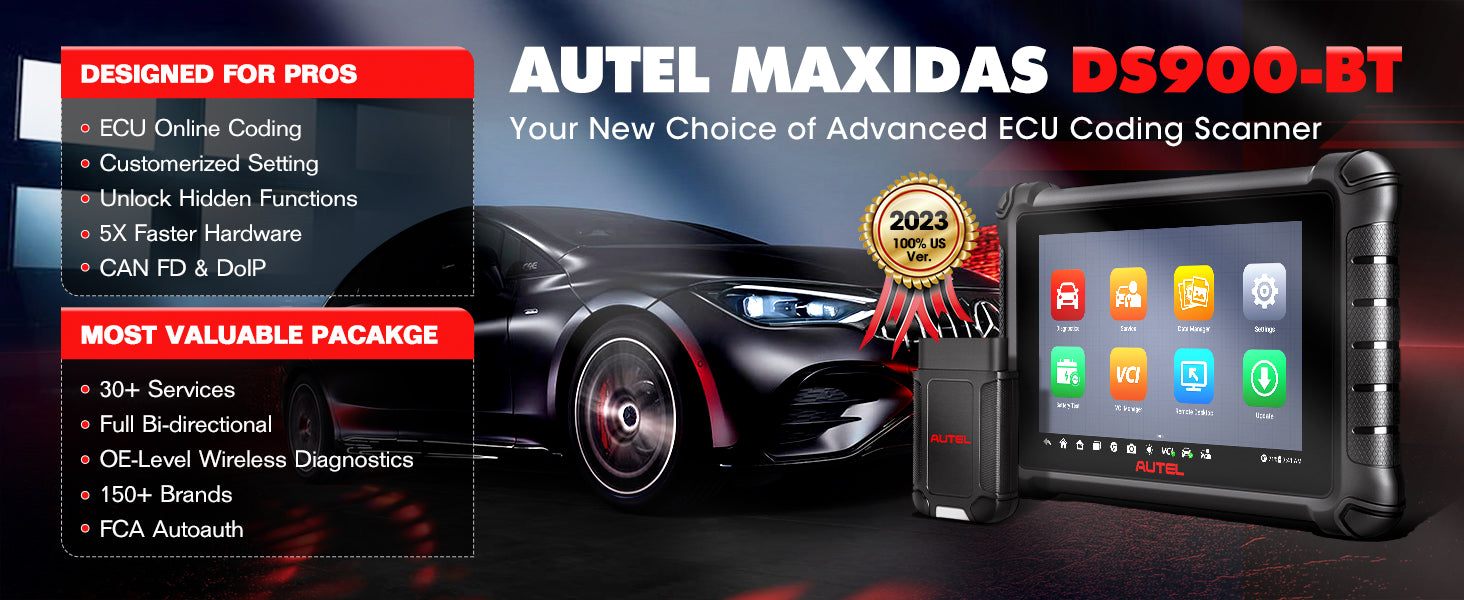 Autel MaxiDAS DS900-BT Diagnostic Scanner - 2023 Newly Released