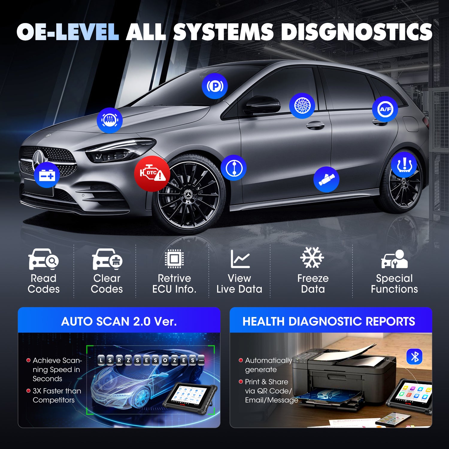 Autel MaxiDAS DS900 with Dealership Level All System Diagnostic