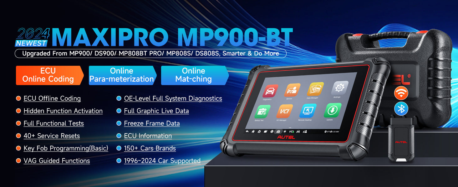 Autel MaxiPRO MP900BT All System Bluetooth Diagnostic Scanner