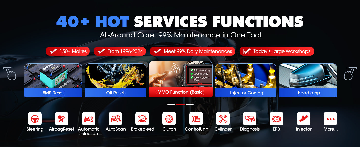 Autel MP900TS 40+ Hot Services Functions
