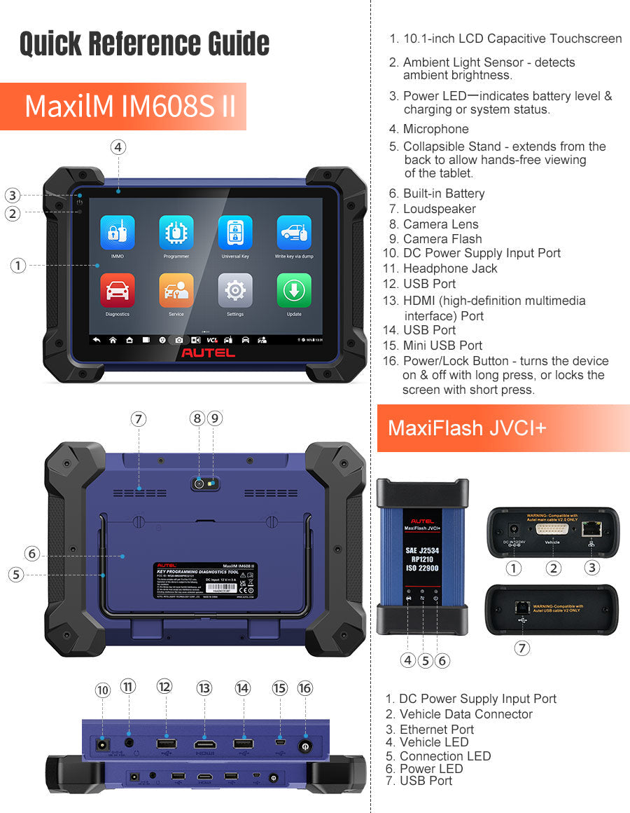 Autel IM608S II Quick Reference Guide