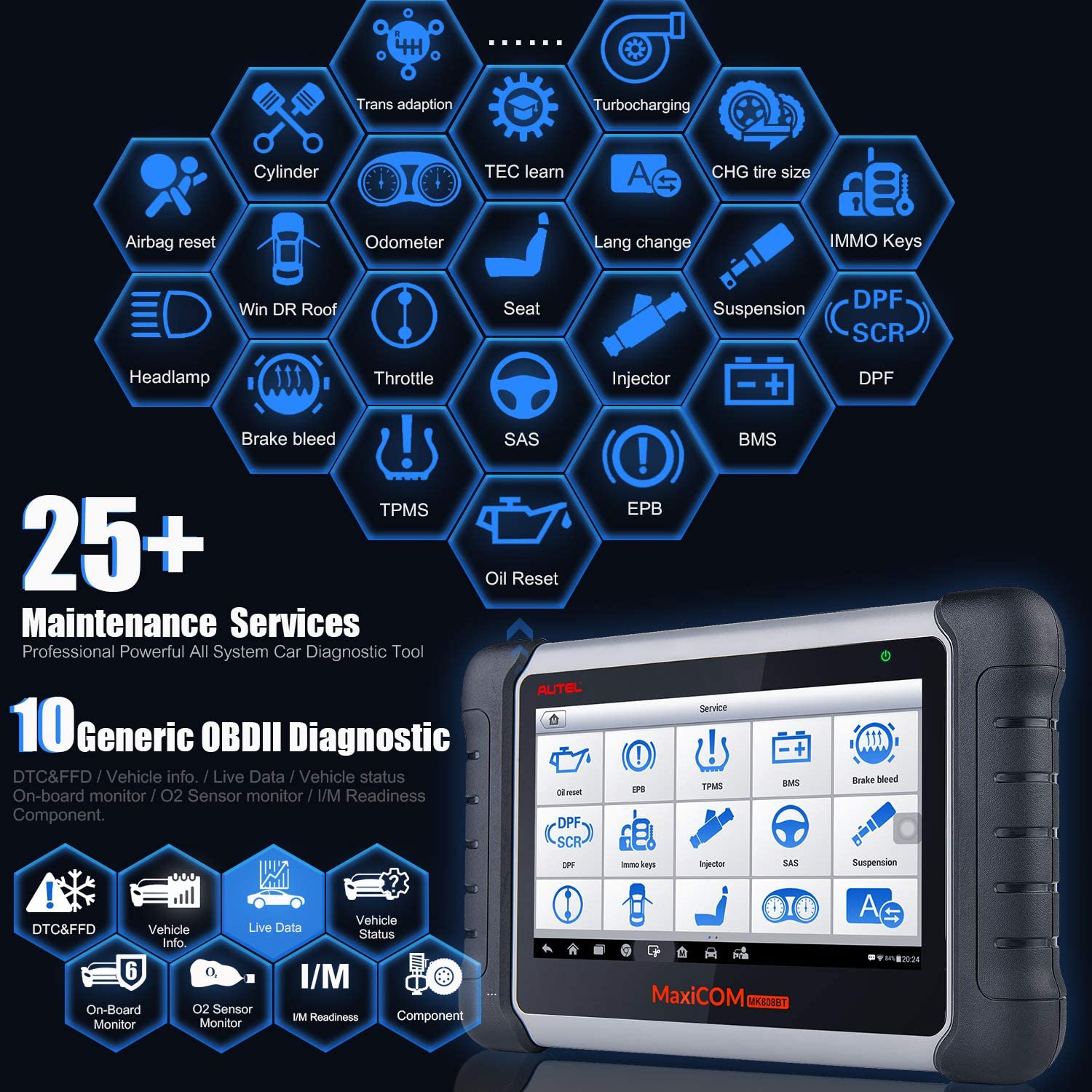 Autel MK808BT service functions