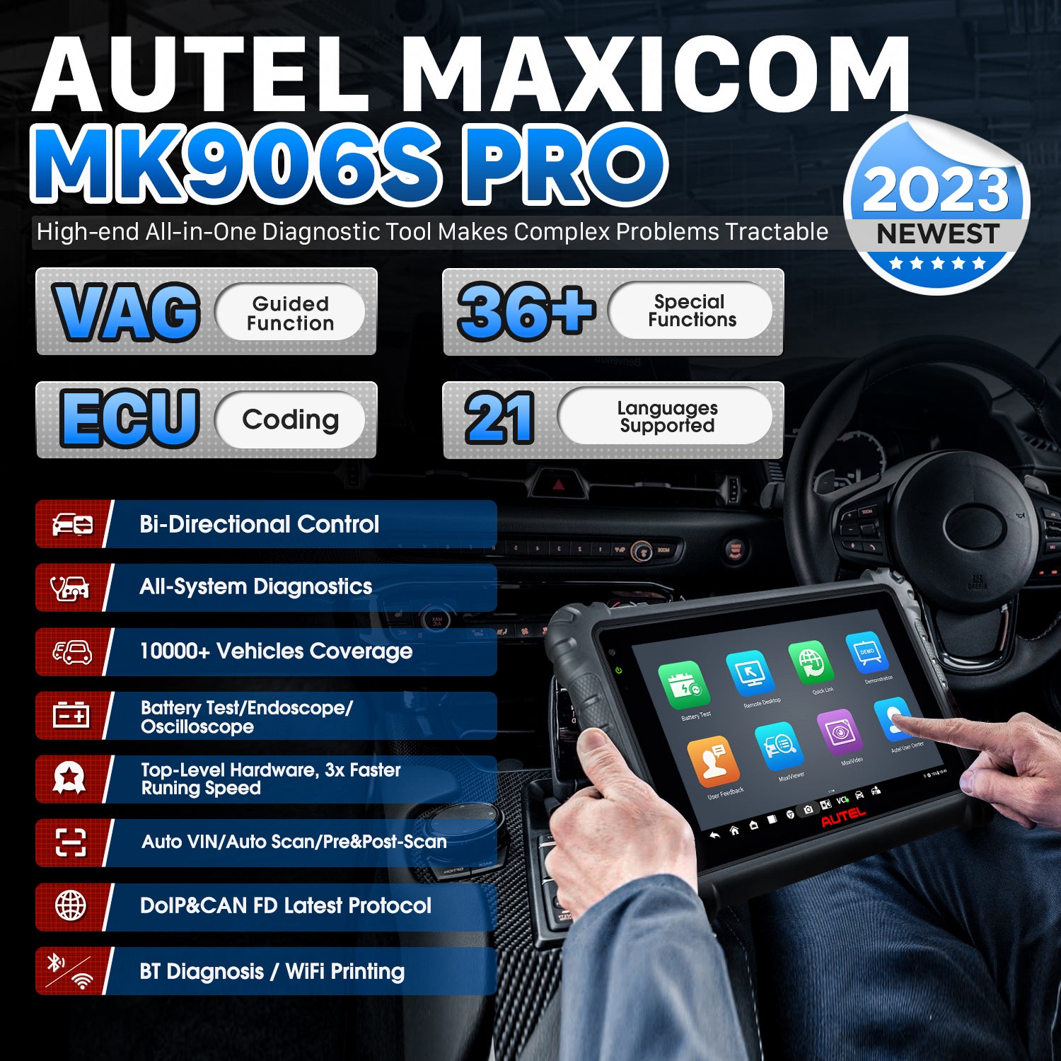 Autel MaxiCOM MK906S PRO Scanner Upgraded of MS906 Pro/MK906BT/MK906 Pro —  obdprice