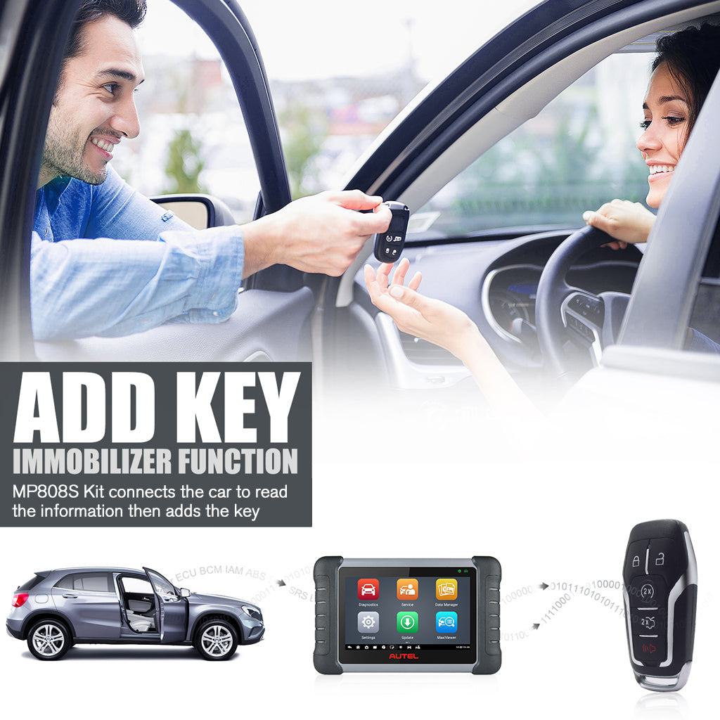 Autel MaxiPro MP808S Kit Diagnostic Tool IMMO functions can add keys for your car