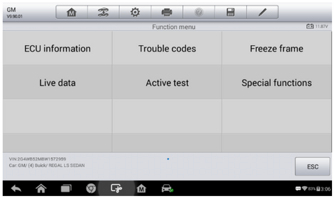 Sample Function Menu