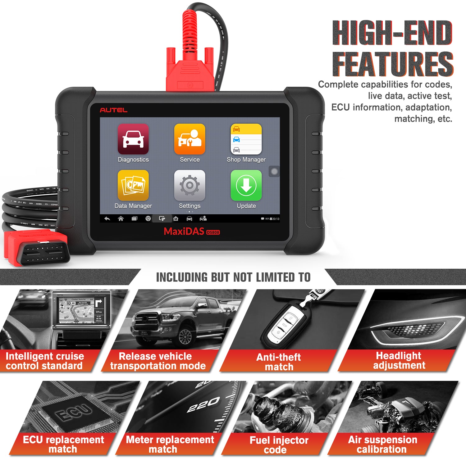 Autel Maxidas DS808K car diagnostic tool high end features