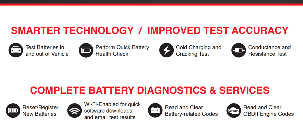 autel maxibas bt508 car battery tester features