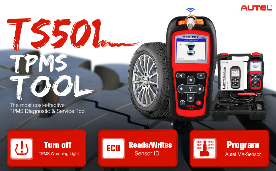 Autel MaxiTPMS TS501 TPMS Diagnostic, Sensor Programming, Sensor Activating, Sensor Relearn Tool