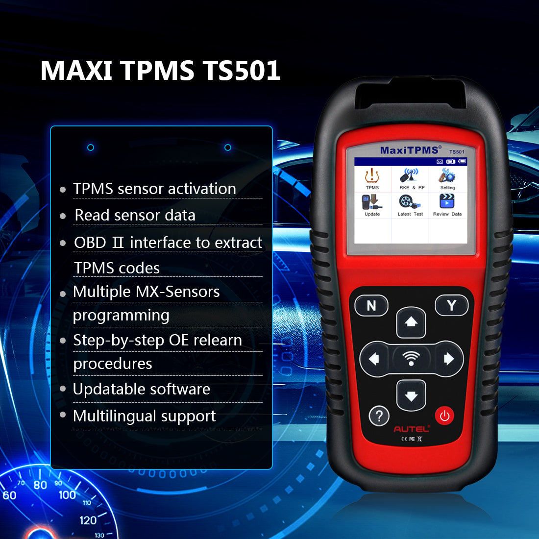 Autel TS501 TPMS Tool Main Features