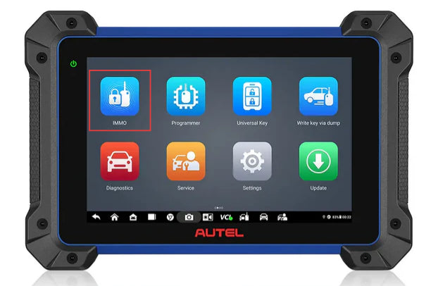 On the Autel key programmer, select the IMMO function.