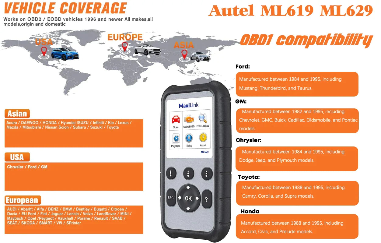 Autel ML619 OBD1 Scanner