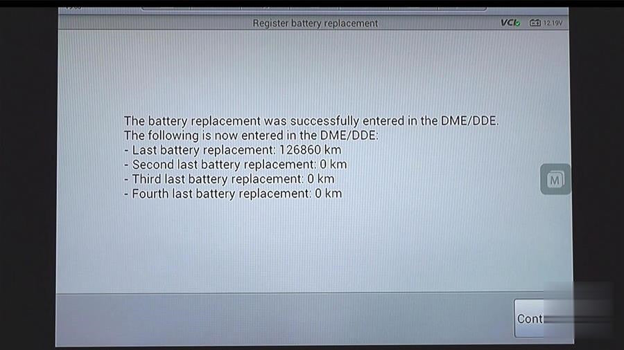 battery replacement was successfully