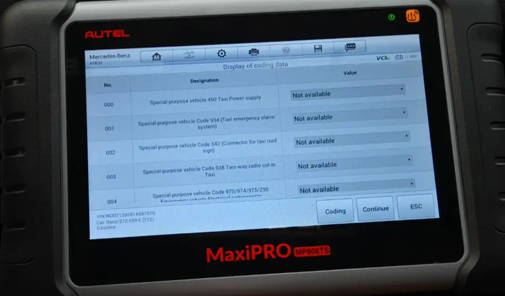mercedes ecu coding problem