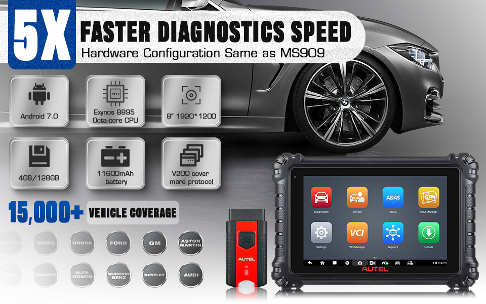 Autel Maxisys MS906 Pro Automotive Diagnostic Tool come with Powerful hardware performance as Autel MS909