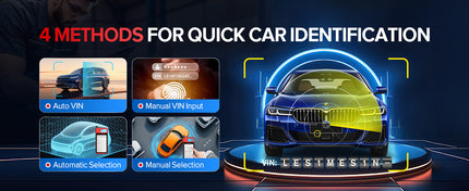The KM100 has four methods for quick car identification