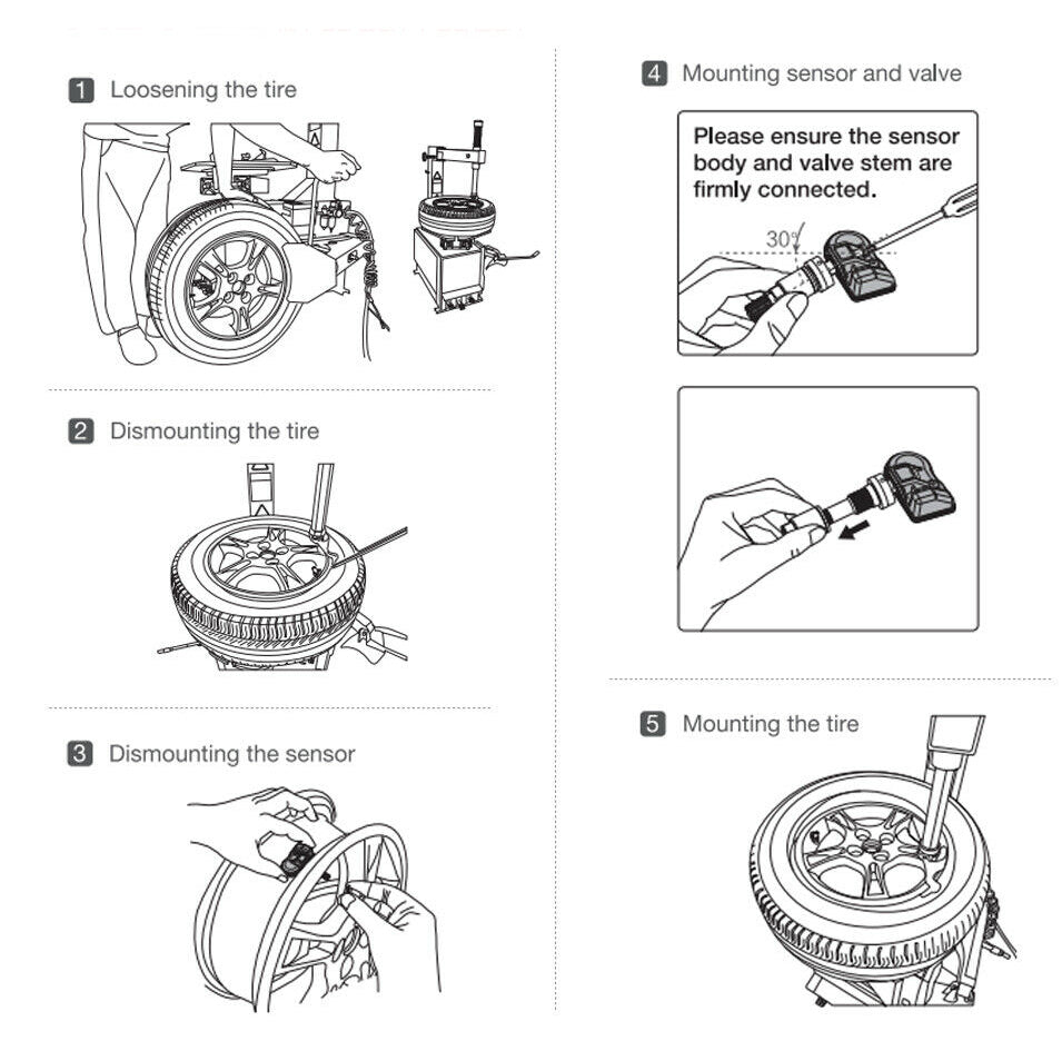 how to install tire pressure sensor?