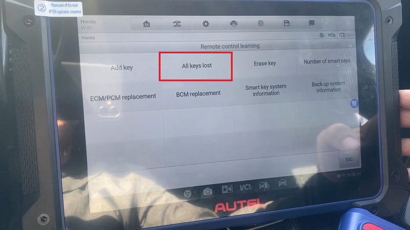 Autel IM608S II Program 2022 Honda Civic All Keys Lost