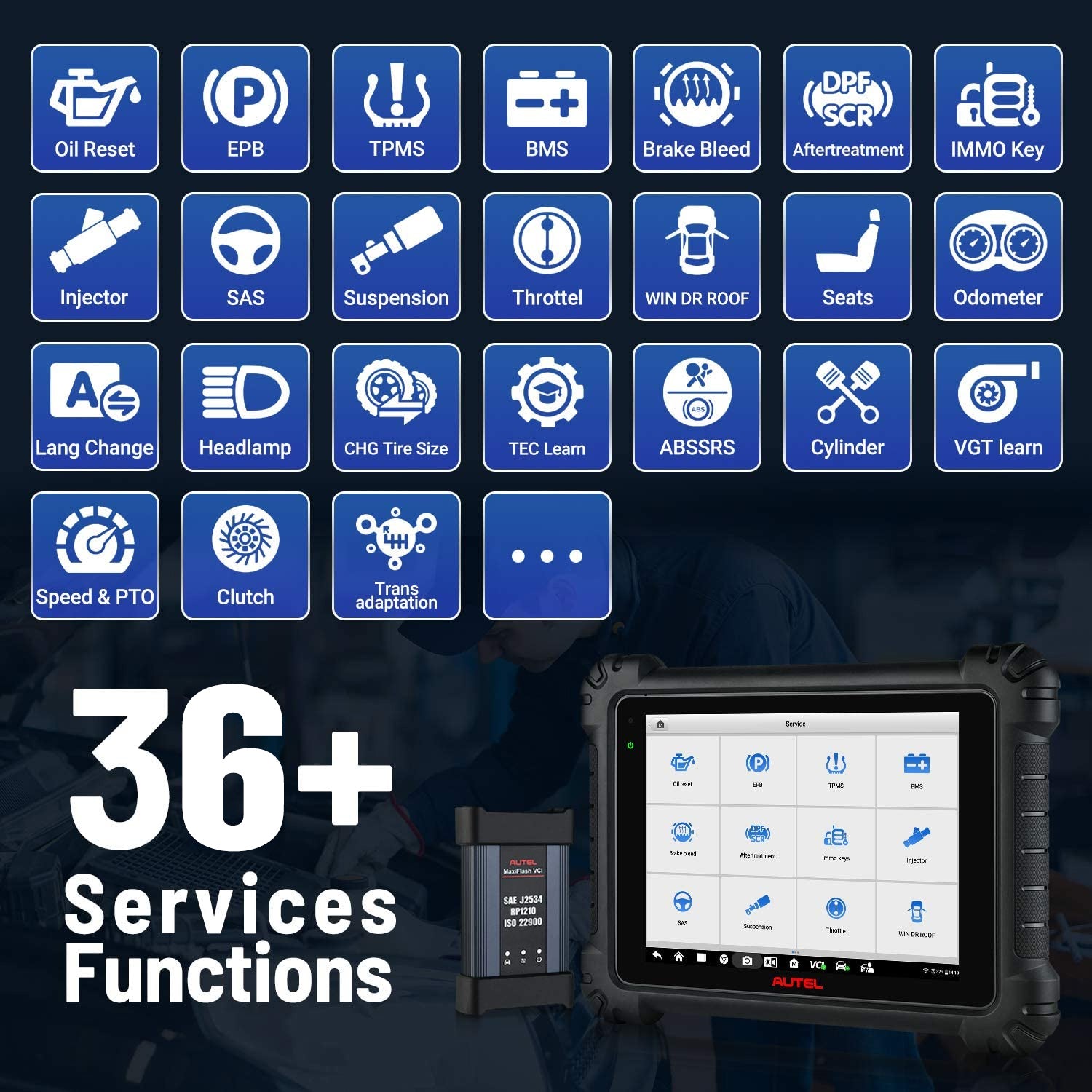 Autel MaxiCOM Ultra Lite Diagnostic Scanner 36+ Maintence Services