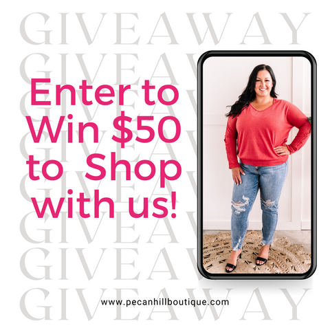 graphic to win $50 to shop