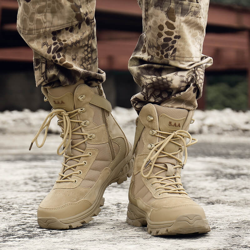 men in combat boots