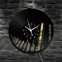 Load image into Gallery viewer, LED Vinyl Wall Clock | Piano Music | 12&#39;&#39; | 0207WPB
