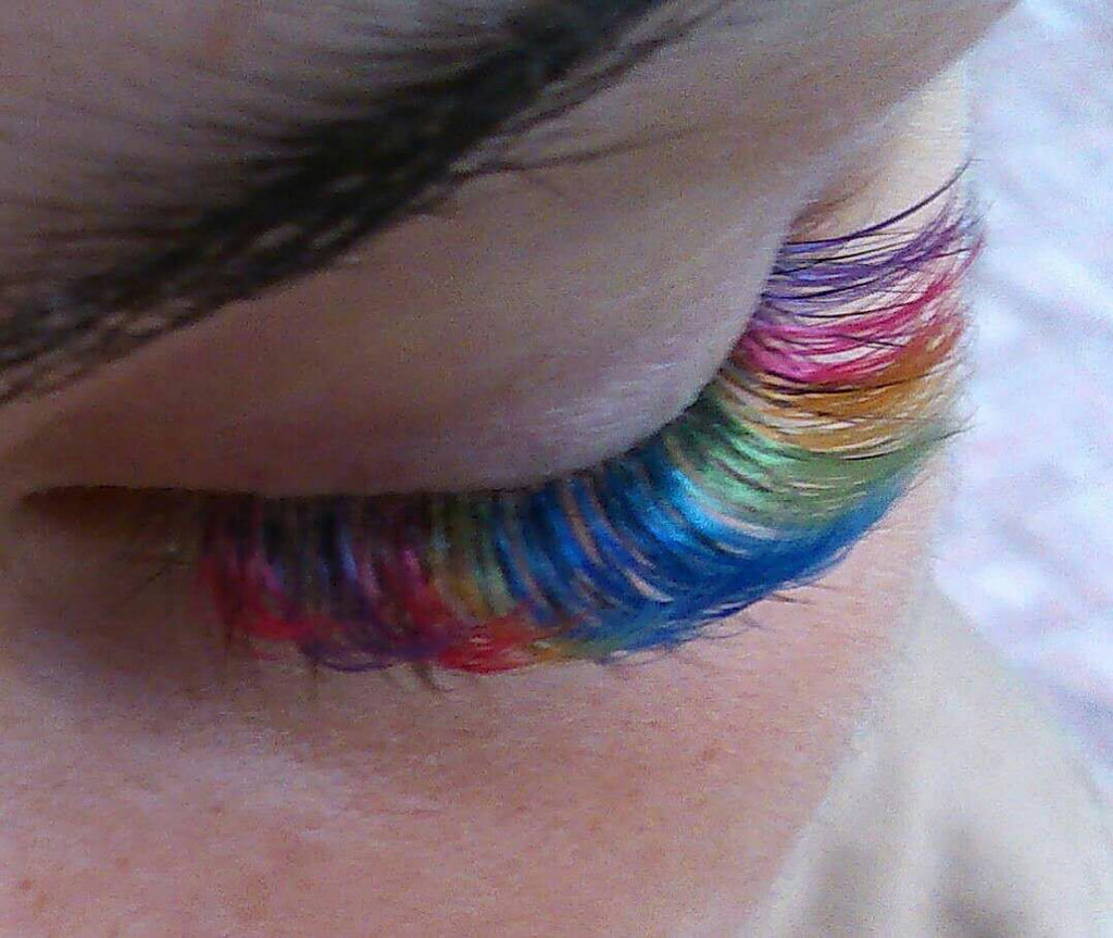 0 05 Silk Rainbow 6 Colors Ombre Lashes Colored Eyelash Extensions Voe Lashes