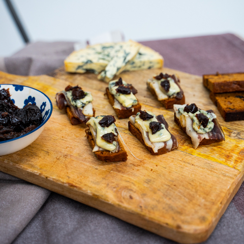 bouchées jambon de sanglier et fourme d'alembert nemrod