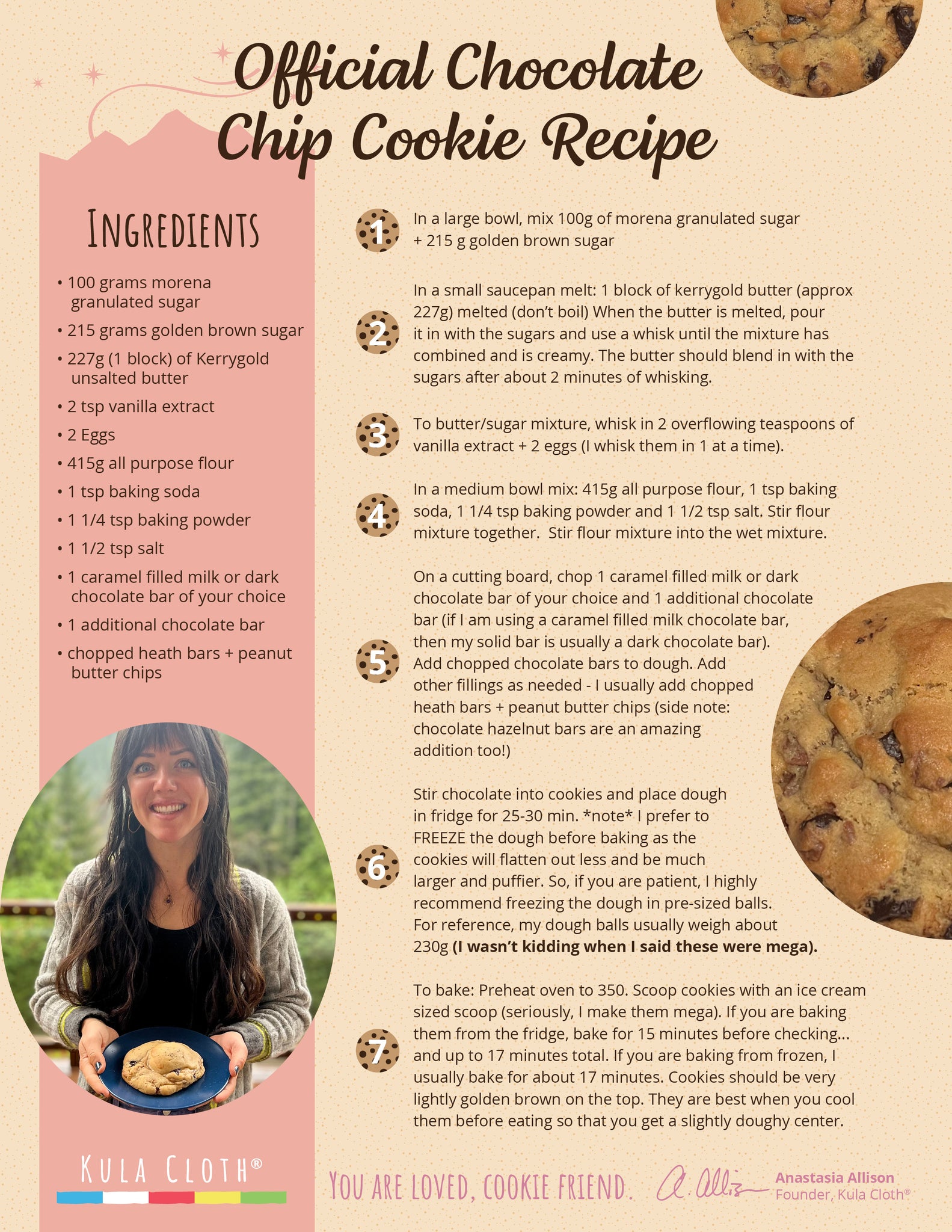 cookie recipe flyer