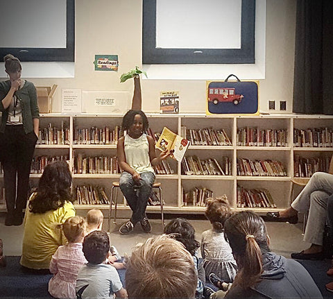 Olivia Lauren John reads Olivia Travels at the Brooklyn Public Library