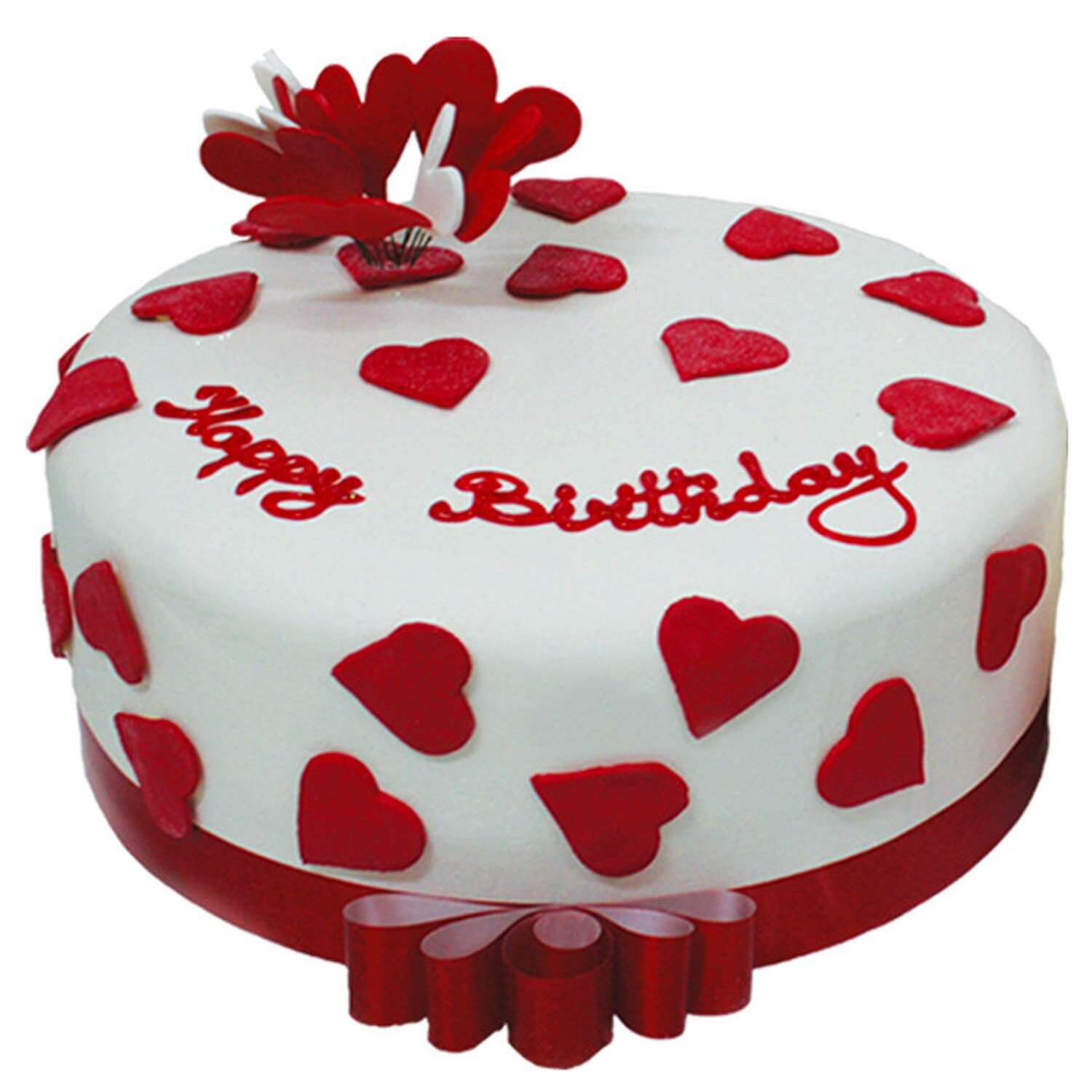 Happy Birthday Cake With Hearts | Order Online – Expressluv