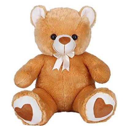 valentine teddy bear with heart shaped feet