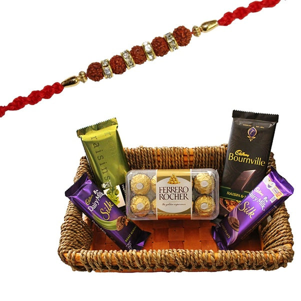 rakhi and sweets online with ferrero rochar and different variety of chocolates online, send rakhi gifts online