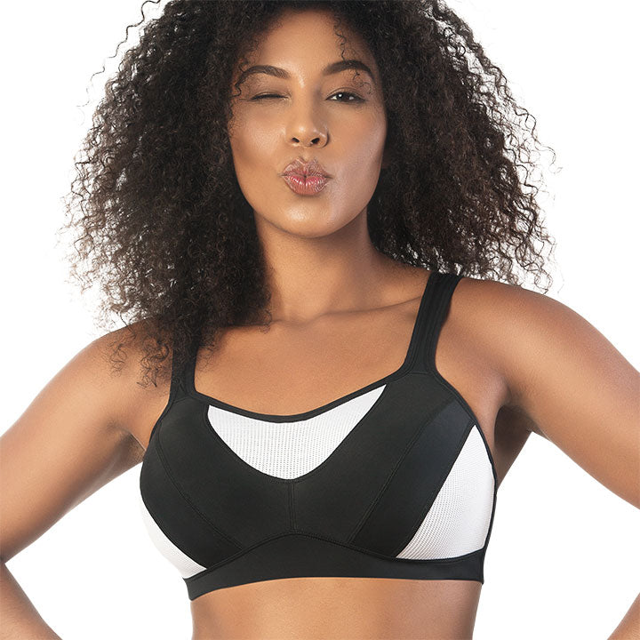 Parfait Wave Wirefree Zip Front Sports Bra