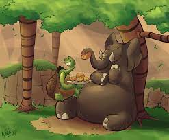 The Cunning Crocodile and the Wise Elephant