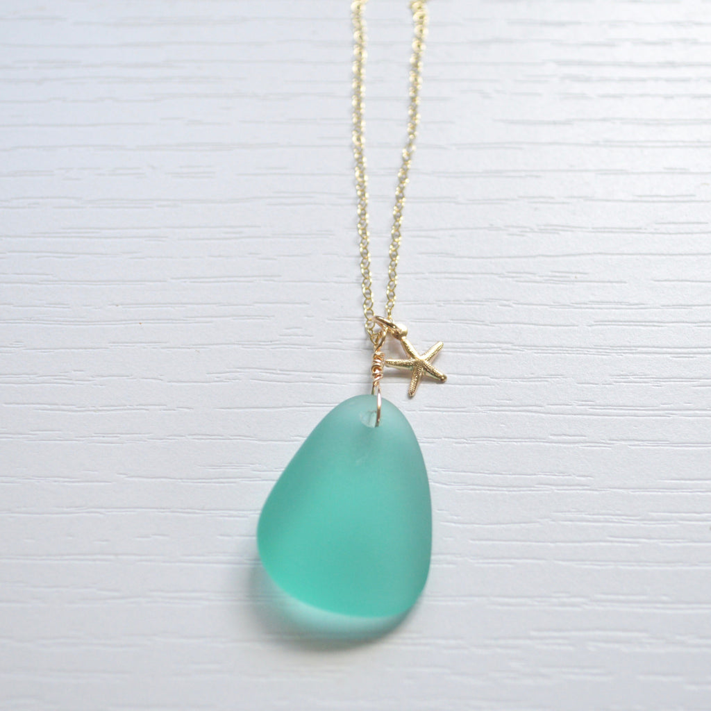 large sea glass pendant