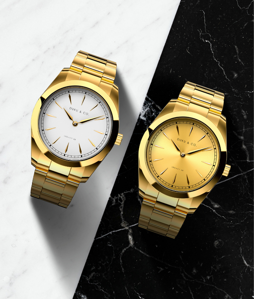 Two Gold stainless steel watched from Duku & Co.