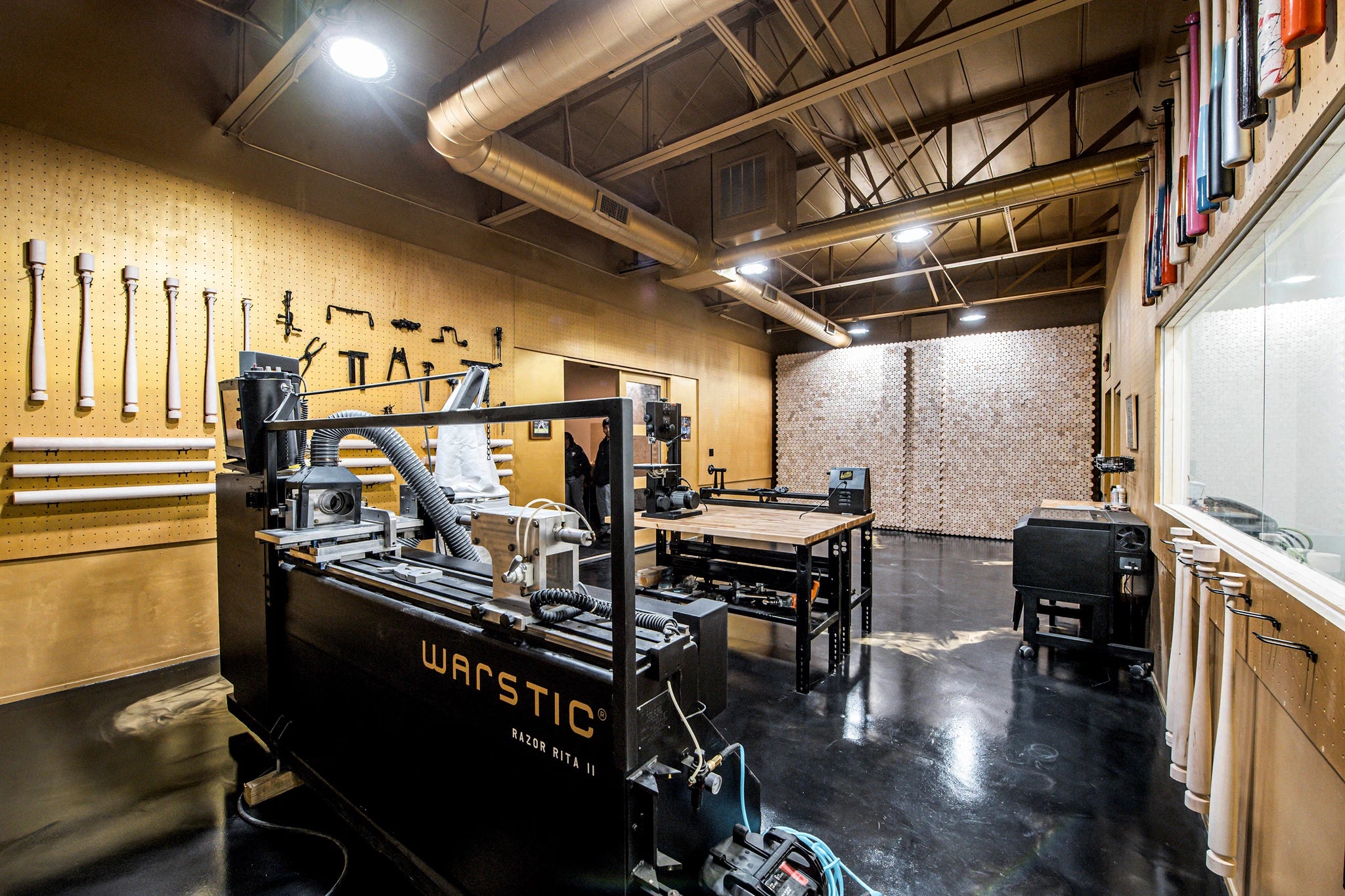 The Lathe and Stain Room at the Warstic Flagship Store