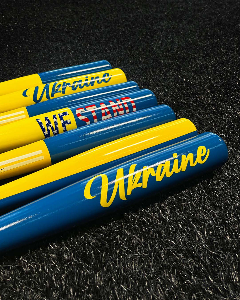 The 7 Ukrainian Factory Artist Series Bats that are on auction now!