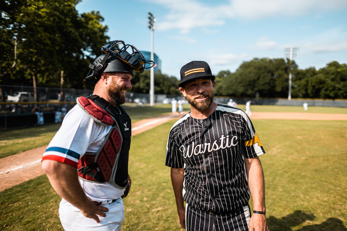 Retired MLB catcher Bryan Holaday with Warstic founder Ben Jenkins