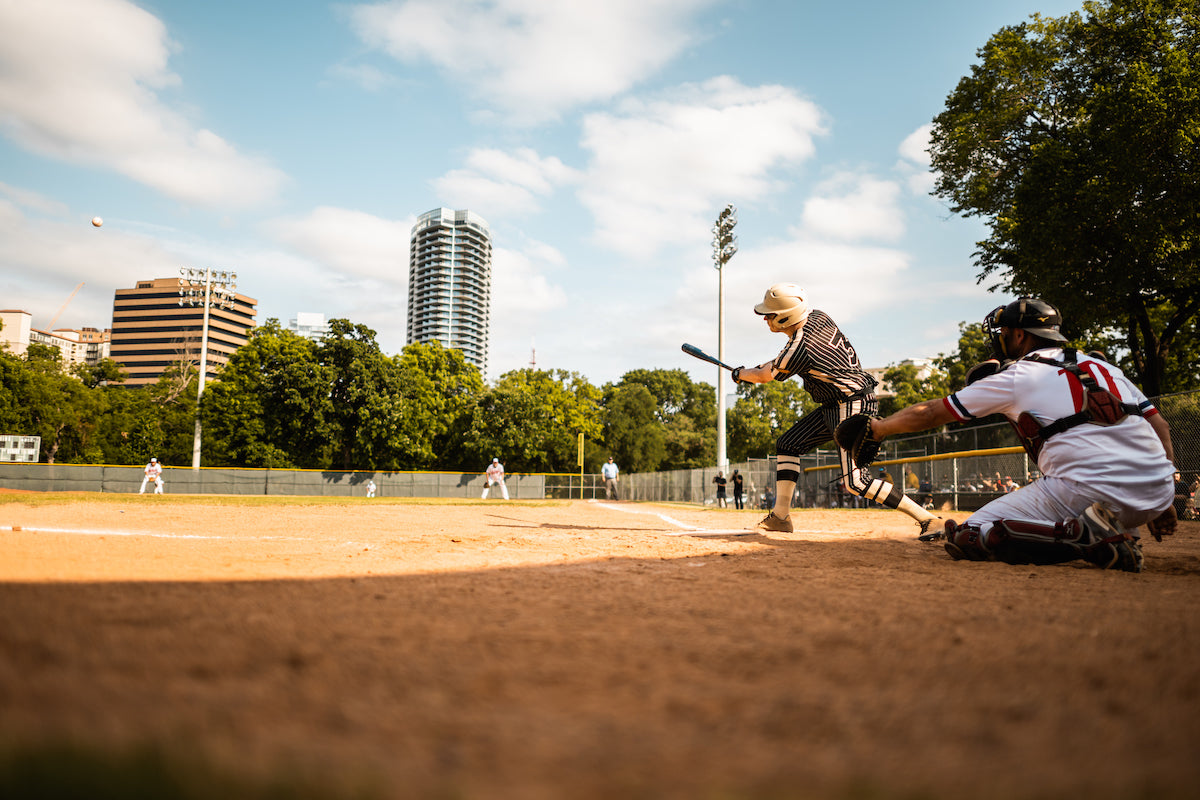 Warstic co-owner Jack White getting a hit against the Dallas skyline