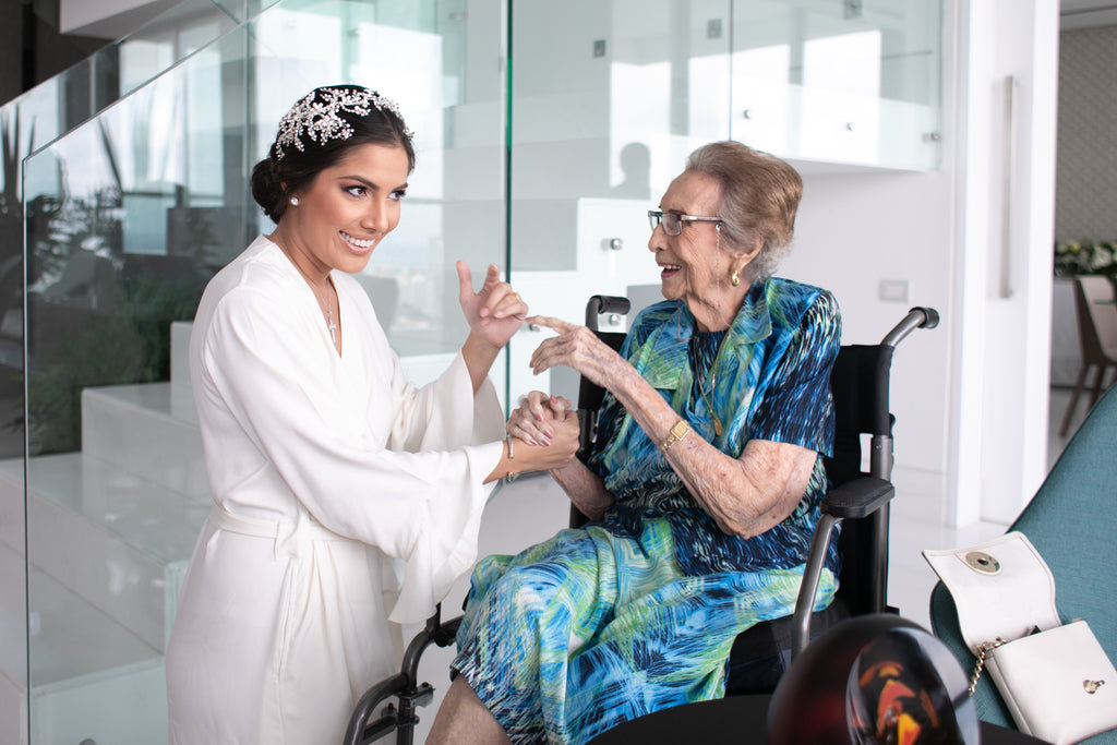 Bride with her great grandmother