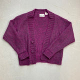 Purple mohair cardigan sweater